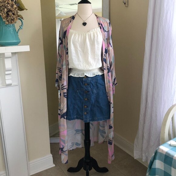 Saltwater Luxe Banks Midi Robe In Pastel Waves Large - Picture 10 of 10